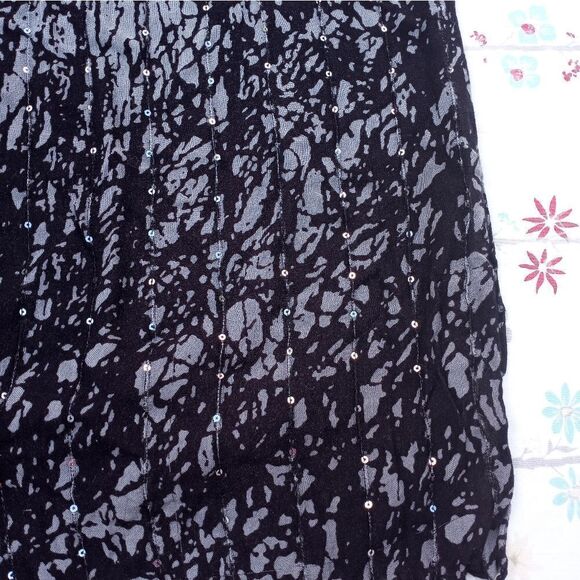 Cejon ColorBlock Gray Black Metalic Dots Fringe Rayon Women's Scarf 17"×34" - Picture 5 of 8